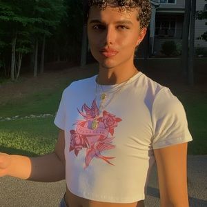 ASOS Design Fitted T-Shirt with Tattoo Heart Print